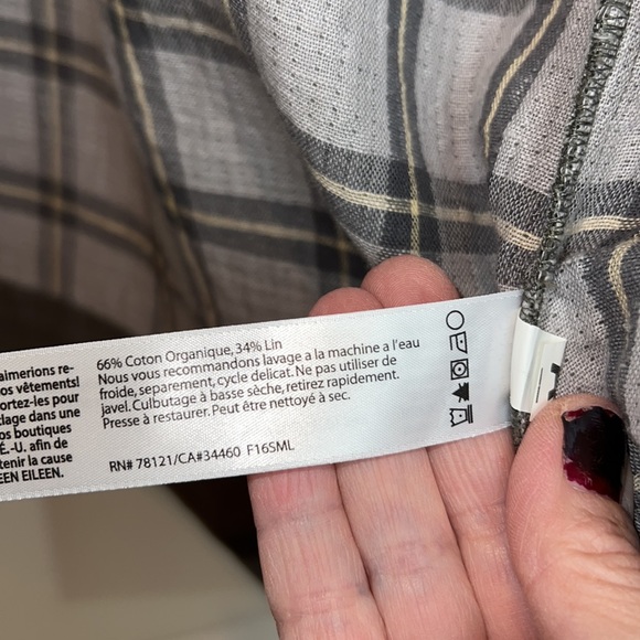 Eileen Fisher Cardigan Kimono Organic Cotton and Linen Medium Taupe - Picture 11 of 13